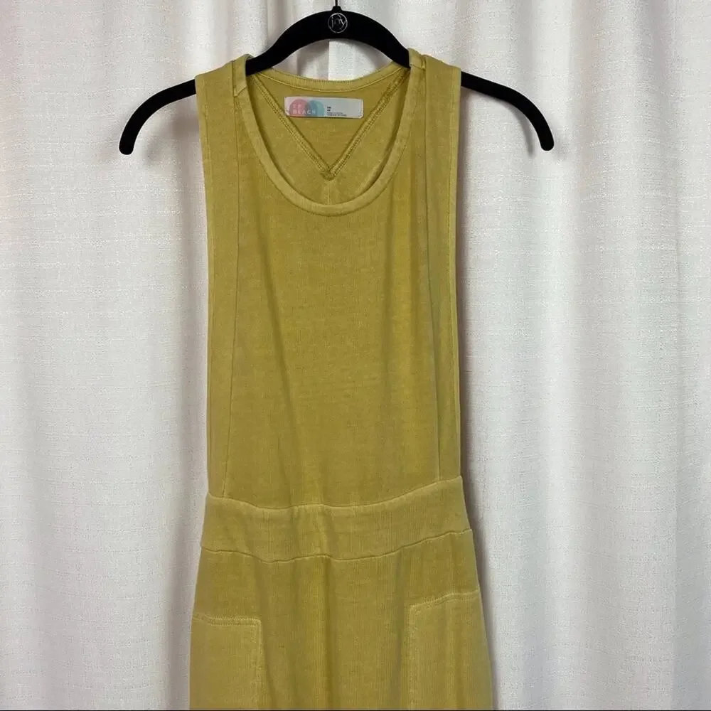 Free People Beach Light Yellow Sunrise Pinafore Jumper Sz.XS NWT